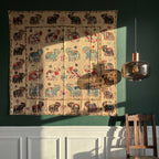 Ethereal Cobalt Appliqué Pure Cotton Wall Hanging
