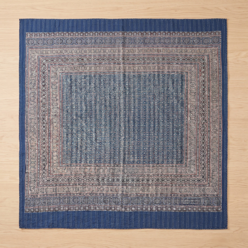 Dream Mist Handmade Kantha Queen Bedsheet