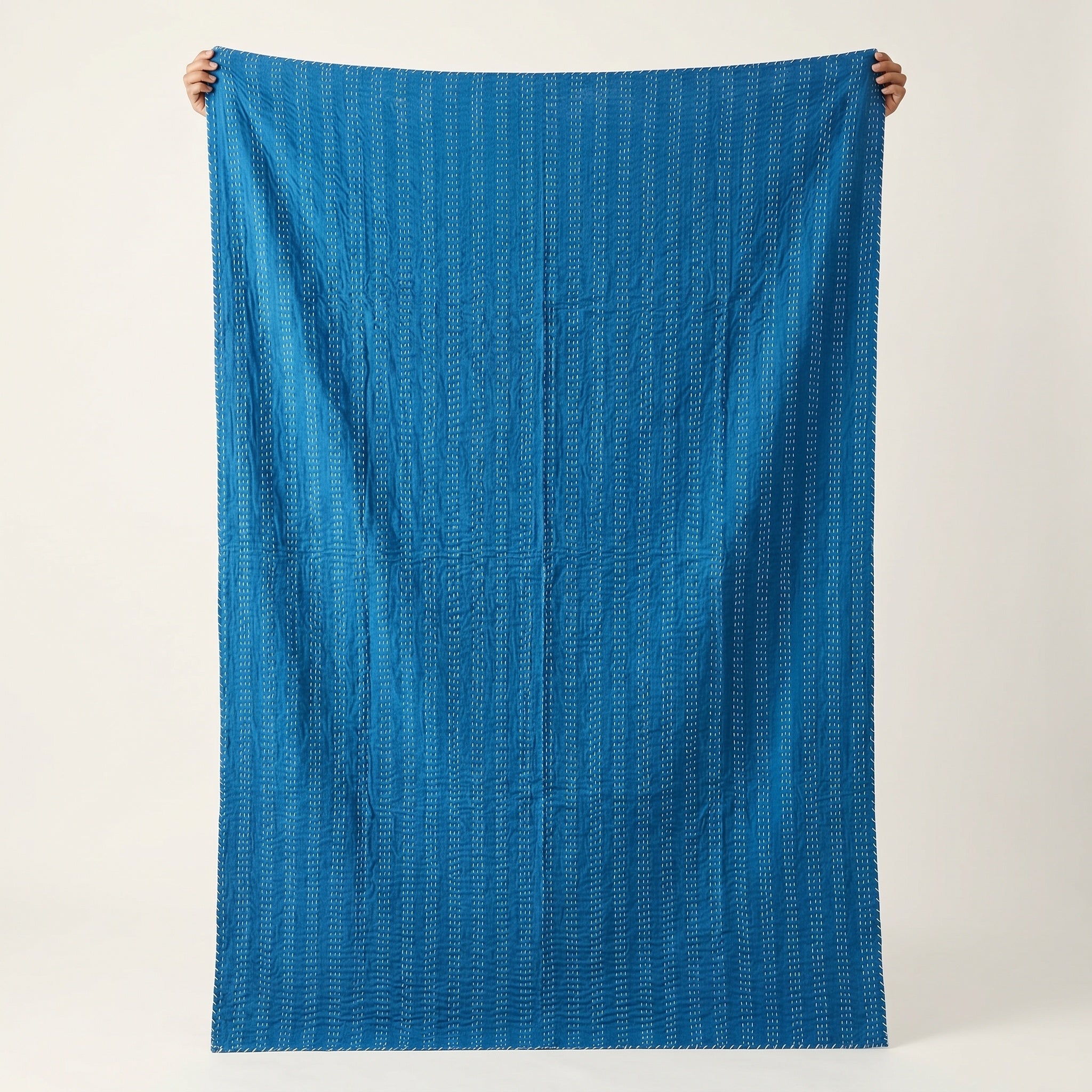 Sky Stone Cotton Reversible Kantha Throw
