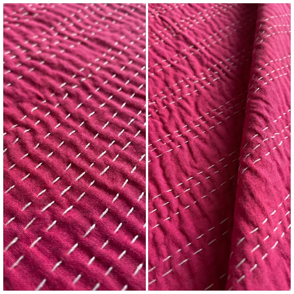 Lotus Petal Cotton Reversible Kantha Throw