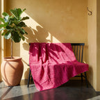 Lotus Petal Cotton Reversible Kantha Throw