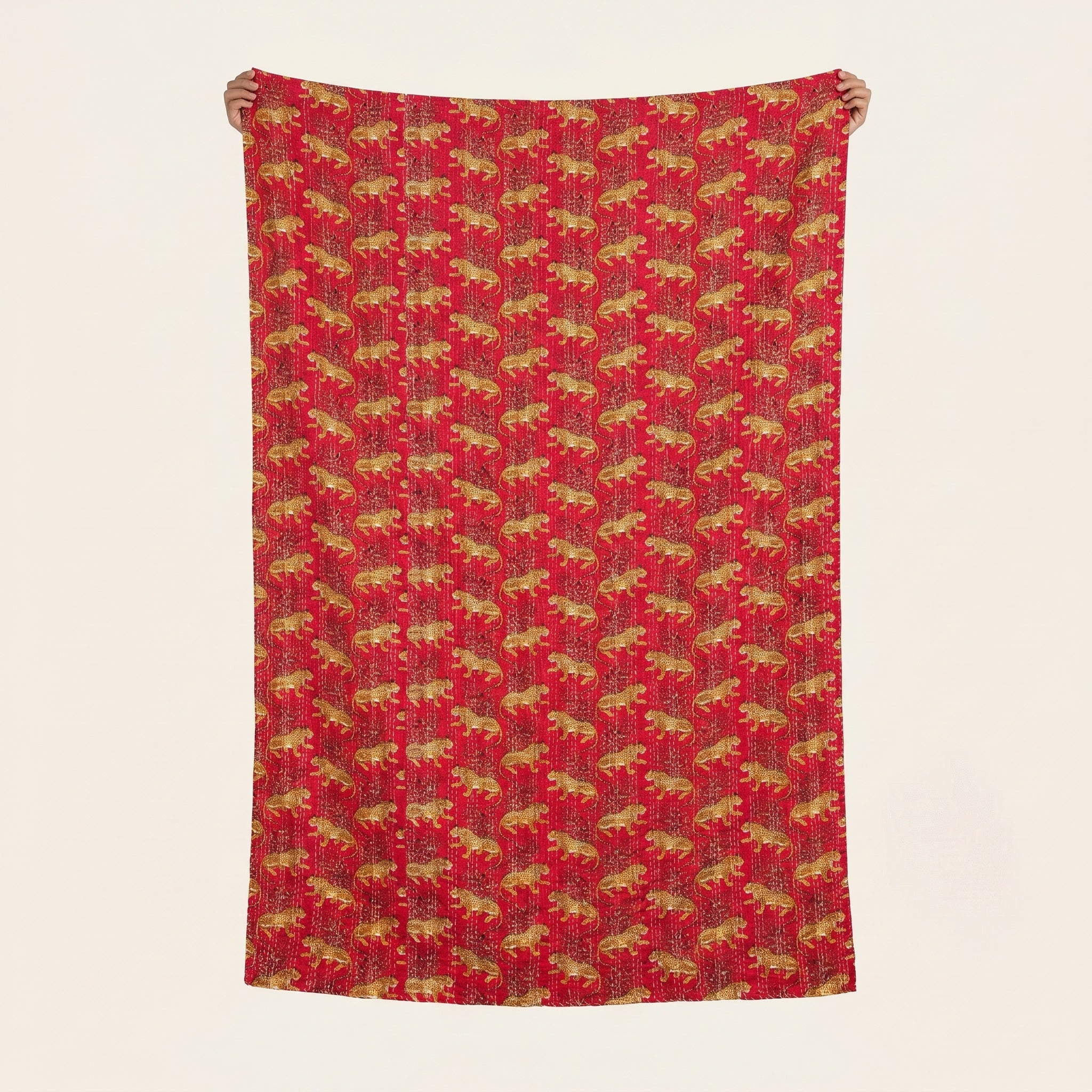 Serene Maple Cotton Reversible Kantha Throw