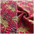 Serene Maple Cotton Reversible Kantha Throw