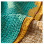 Soulful Symmetry Hand-Made Kantha Throw Blanket