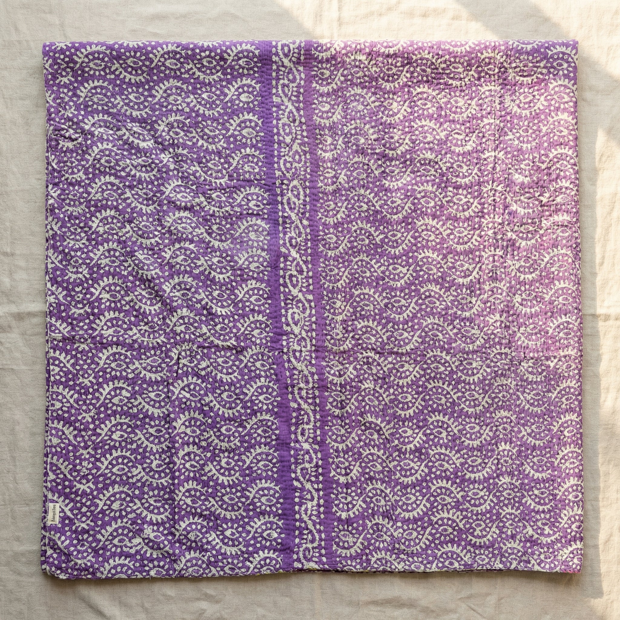 Eternal Stitch Hand-Made Kantha Throw Blanket