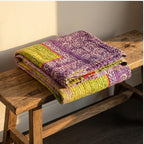 Eternal Stitch Hand-Made Kantha Throw Blanket
