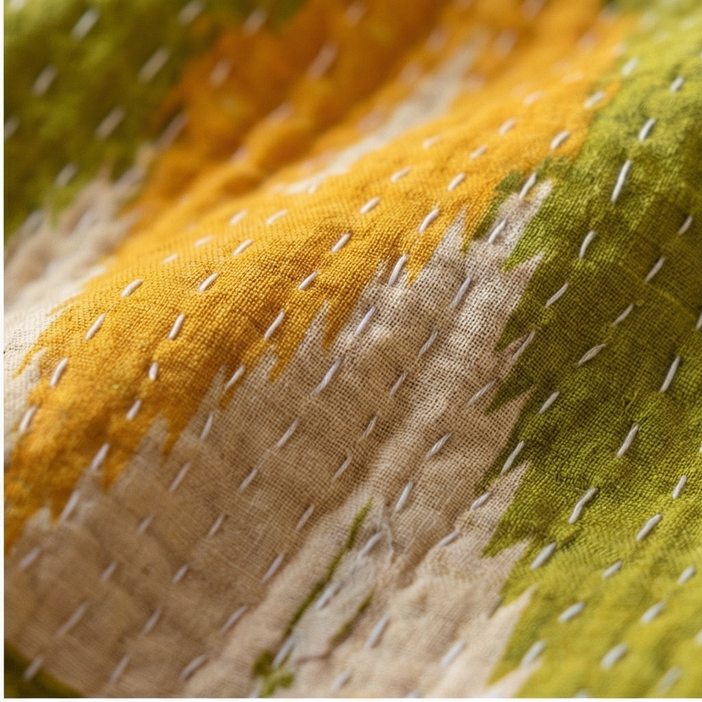 Weaver’s Dream Hand-Made Kantha Throw Blanket