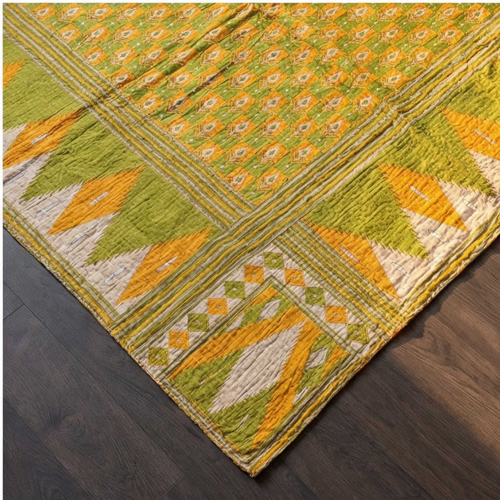 Weaver’s Dream Hand-Made Kantha Throw Blanket