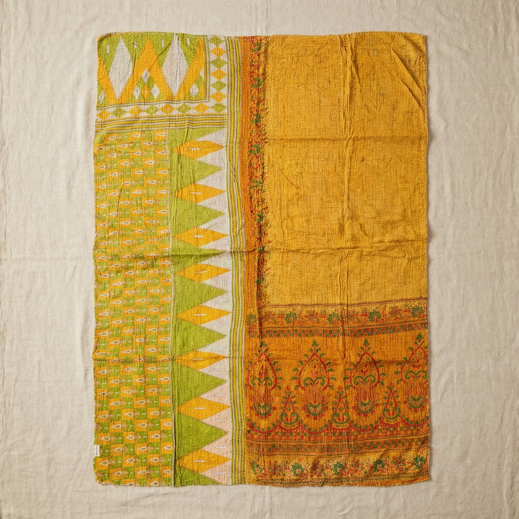 Weaver’s Dream Hand-Made Kantha Throw Blanket