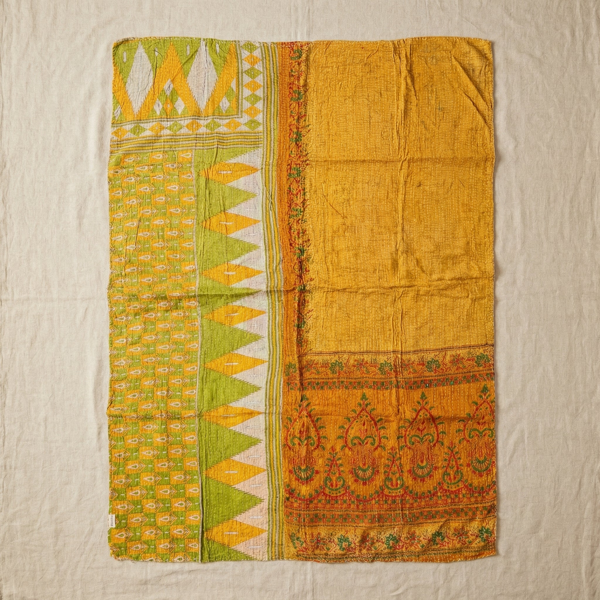 Weaver’s Dream Hand-Made Kantha Throw Blanket