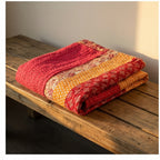 Varanasi Morning Hand-Made Kantha Throw Blanket