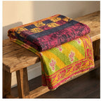 Utsav Spirit Hand-Made Kantha Throw Blanket