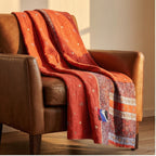 Vintage Voyage Hand-Made Kantha Throw Blanket