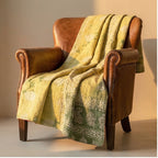 Vintage Voyage Hand-Made Kantha Throw Blanket