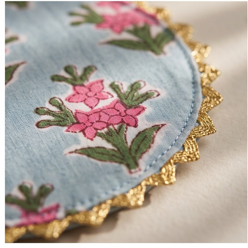 Jade Fern Handmade Royal Tea Coaster Set