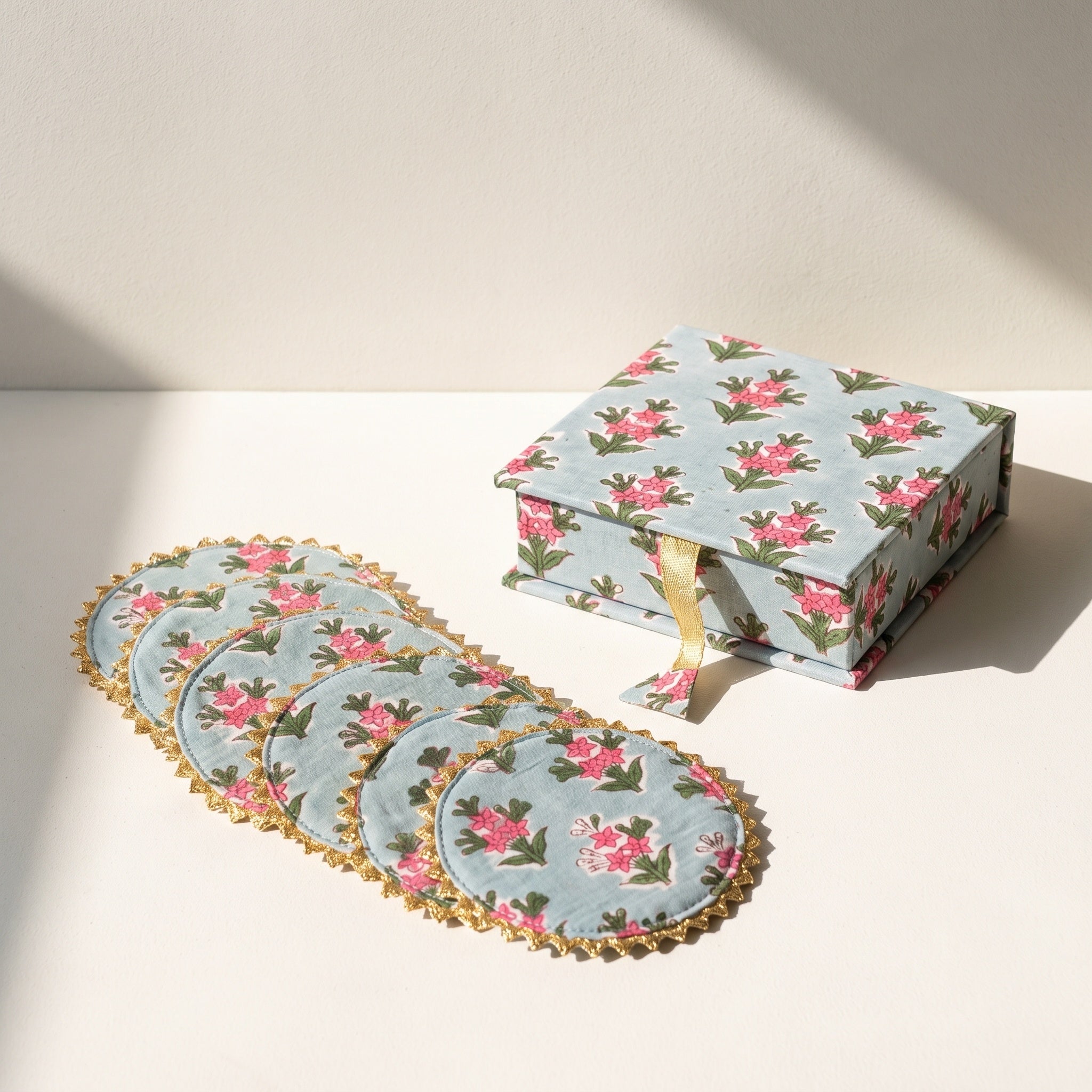 Jade Fern Handmade Royal Tea Coaster Set