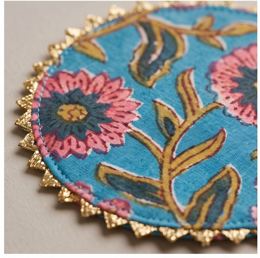 Golden Dawn Handmade Royal Tea Coaster Set