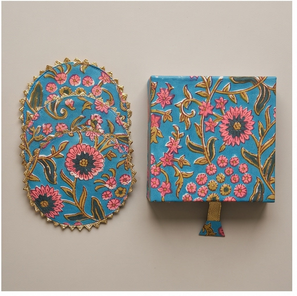 Golden Dawn Handmade Royal Tea Coaster Set