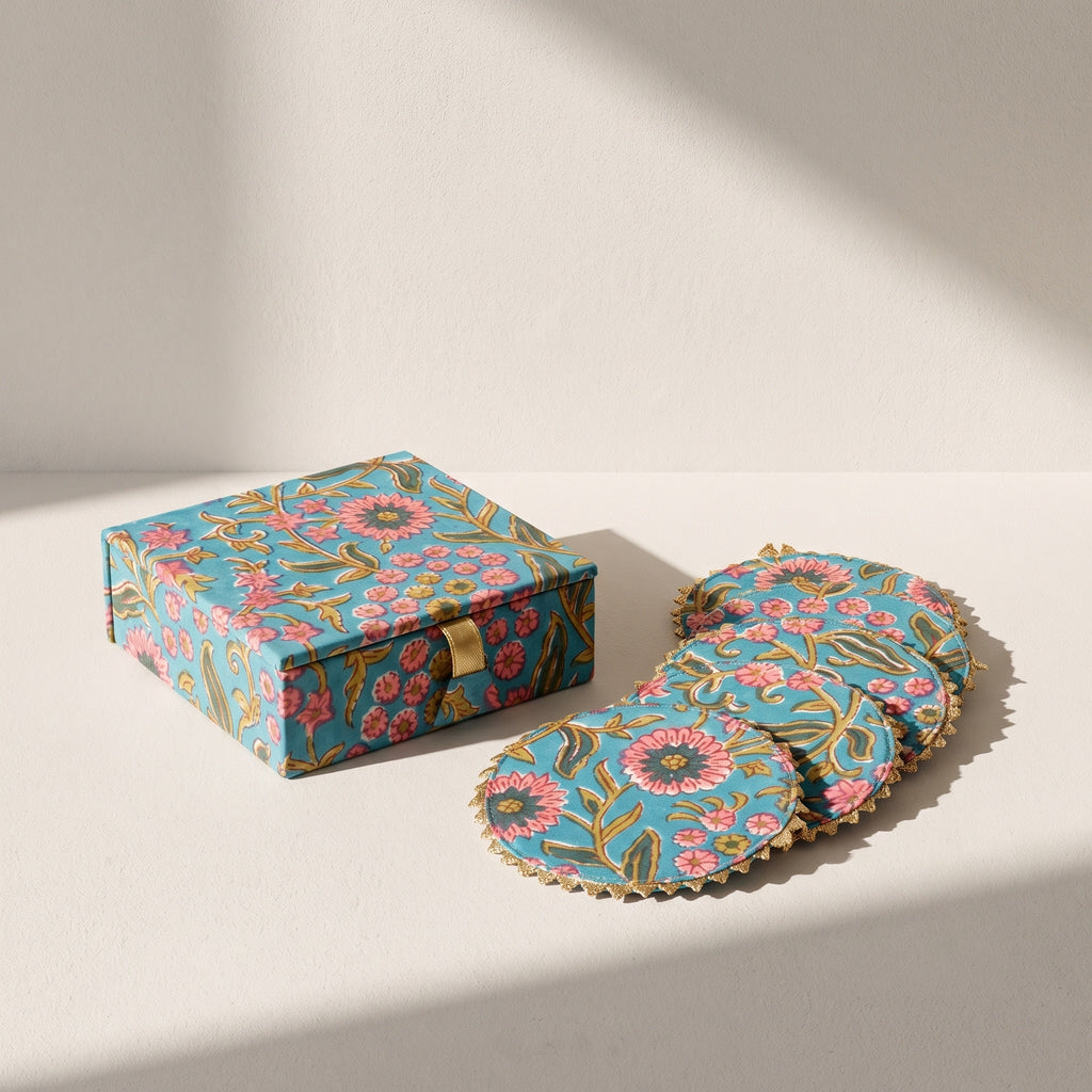 Golden Dawn Handmade Royal Tea Coaster Set