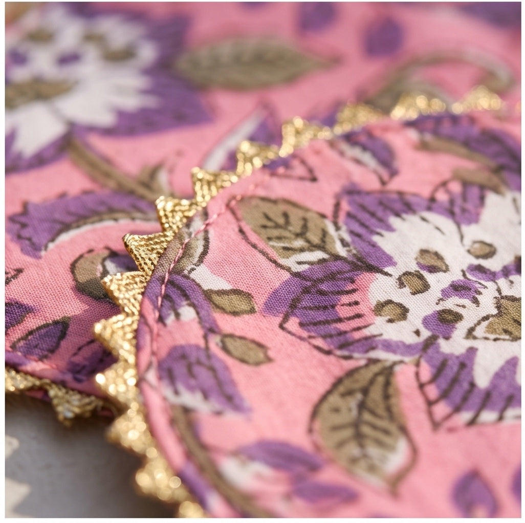 Gilded Cobalt Handmade Royal Tea Coaster Set