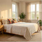 Earthy Fish Kantha King Size Bed-spread (Reversible)