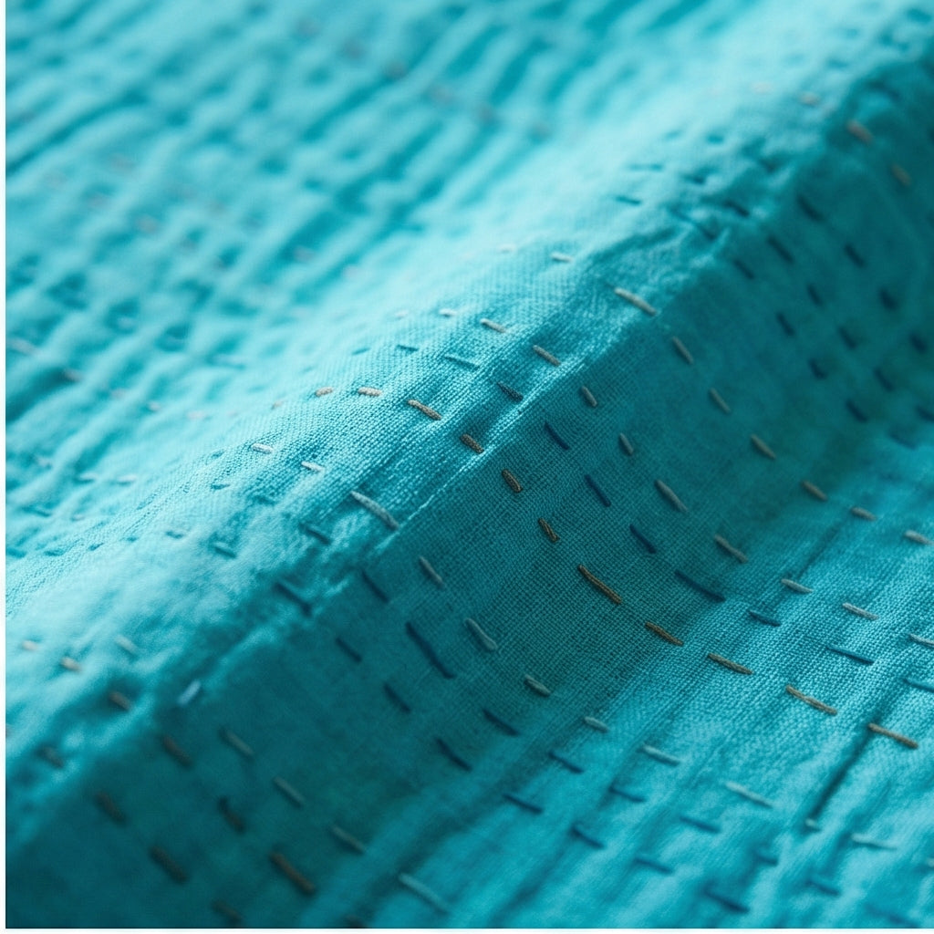 Heritage Patchwork Kantha Queen Size Bed-spread (Reversible)