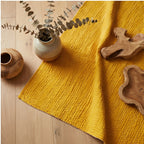 Saffron Bloom Kantha King Size Bed-spread (Reversible)