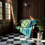 Whisper Fern Luxury Vintage Suzani Kantha Throw