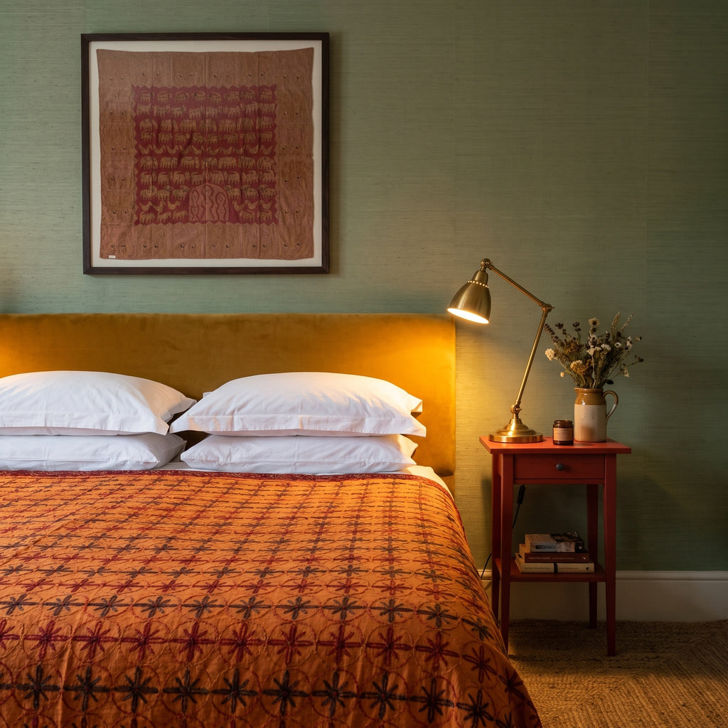Fireweed Handmade Aari Work Bedspread
