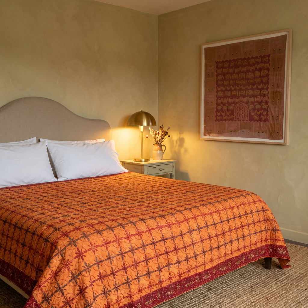 Fireweed Handmade Aari Work Bedspread