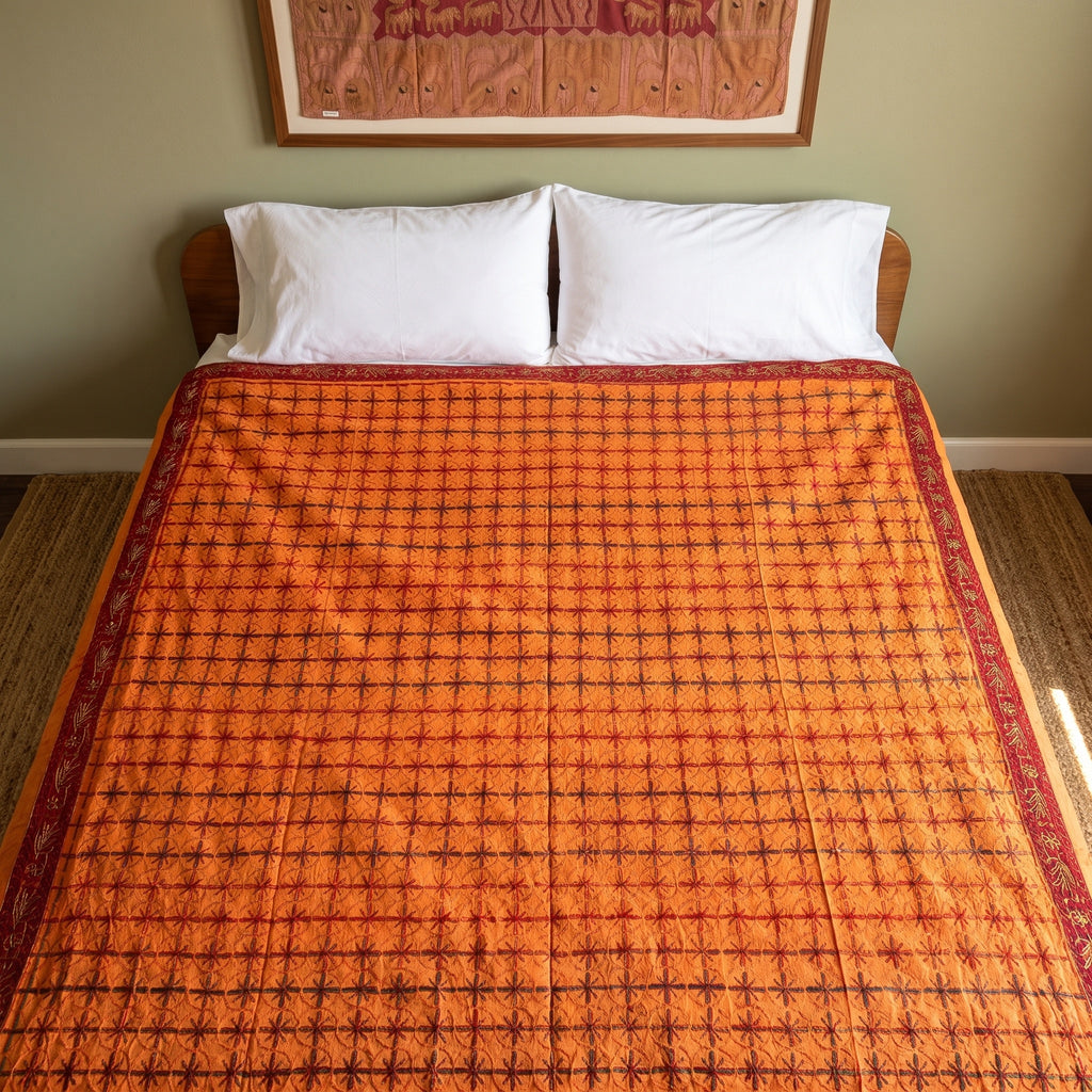 Fireweed Handmade Aari Work Bedspread