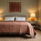 Labrador Tea Handmade Aari Work Bedspread