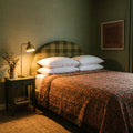 Labrador Tea Handmade Aari Work Bedspread