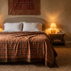 Labrador Tea Handmade Aari Work Bedspread