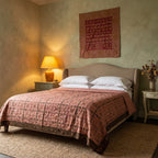 Labrador Tea Handmade Aari Work Bedspread