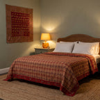 Canada Goldenrod Handmade Aari Work Bedspread