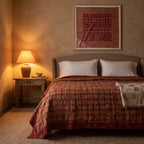 Canada Goldenrod Handmade Aari Work Bedspread