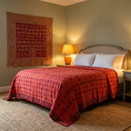 Common Harebell Handmade Aari Work Bedspread