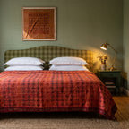Common Harebell Handmade Aari Work Bedspread