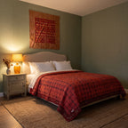 Common Harebell Handmade Aari Work Bedspread