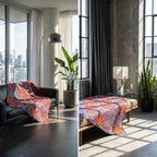 Moonlit Fern Luxury Vintage Suzani Kantha Throw
