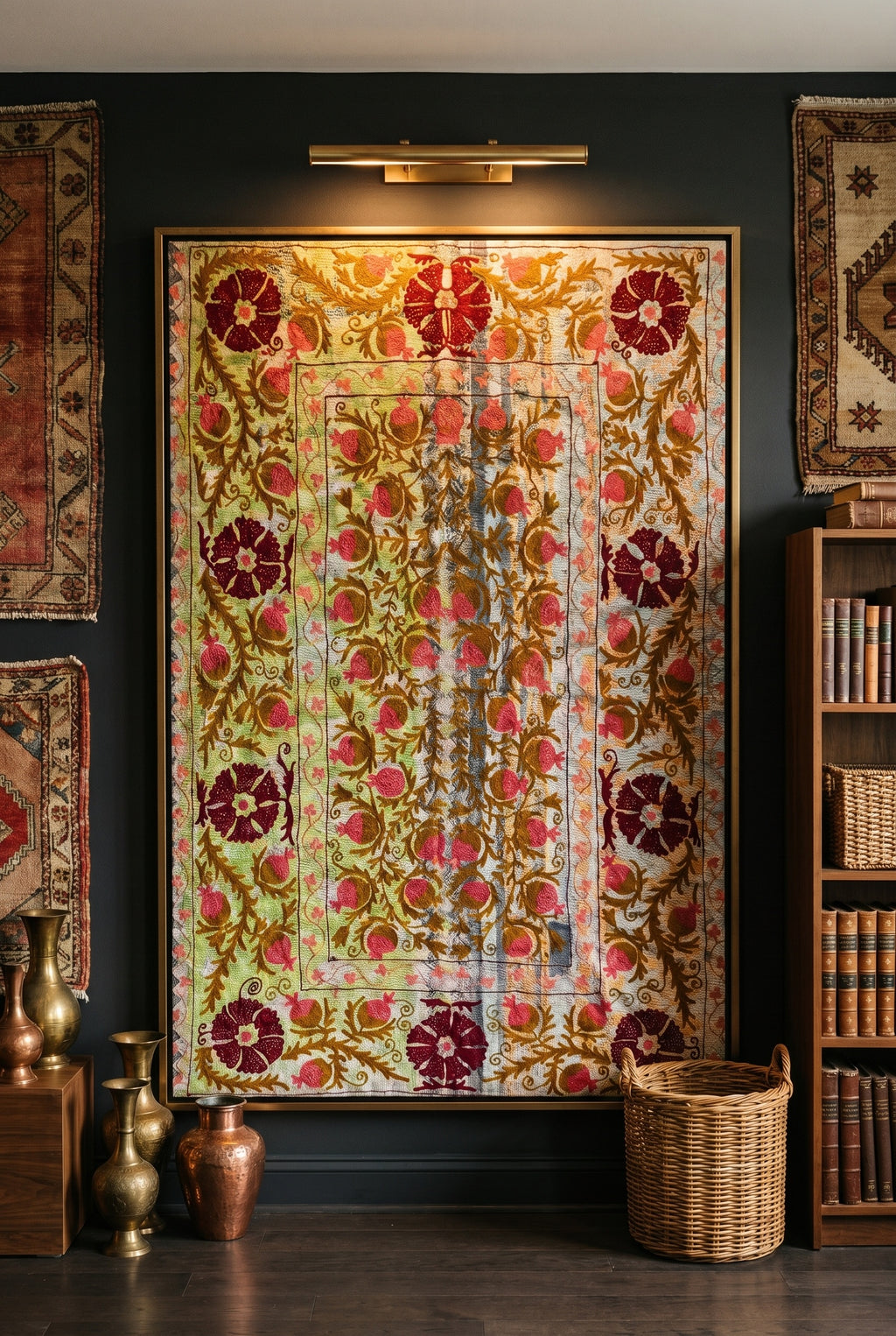 Amber Maple Luxury Vintage Suzani Kantha Throw