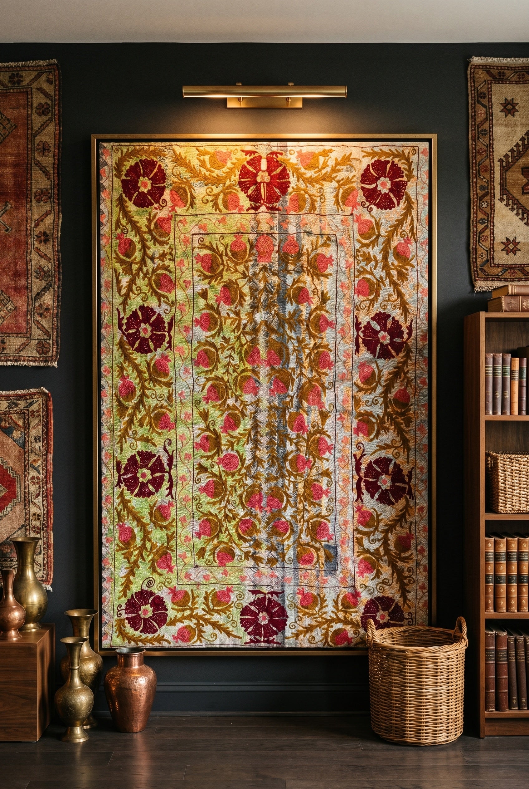 Amber Maple Luxury Vintage Suzani Kantha Throw