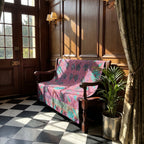 Mystic Lotus Luxury Vintage Suzani Kantha Throw