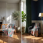 Or Bloom Luxury Vintage Suzani Kantha Throw