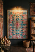 Or Bloom Luxury Vintage Suzani Kantha Throw - framed