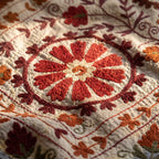 Jeté Suzani Kantha vintage de luxe réversible Quiet Passage