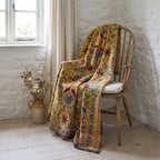 Plaid luxueux réversible Dawn Reverie style Suzani Kantha vintage