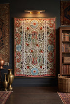 Fern Story Reversible Luxury Vintage Suzani Kantha Throw