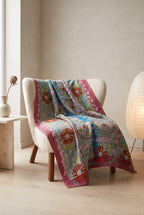 Maple Verse Reversible Luxury Vintage Suzani Kantha Throw